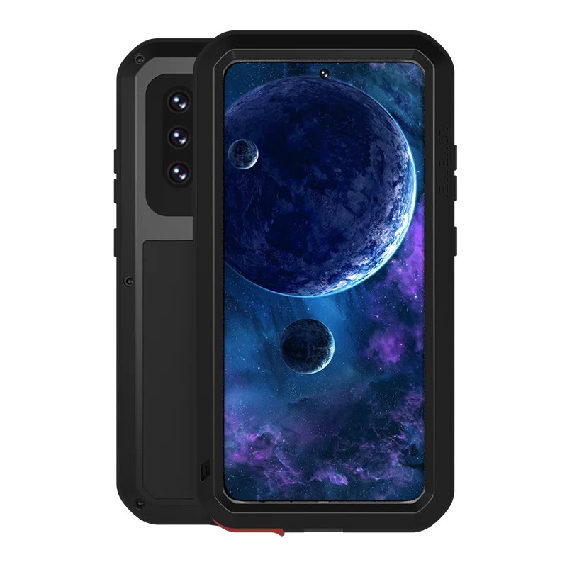 

LOVE MEI Compatible for Samsung Galaxy A52 4G/5G Case,Aluminum Metal Gorilla Glass Shockproof Military Heavy Duty Sturdy Cover