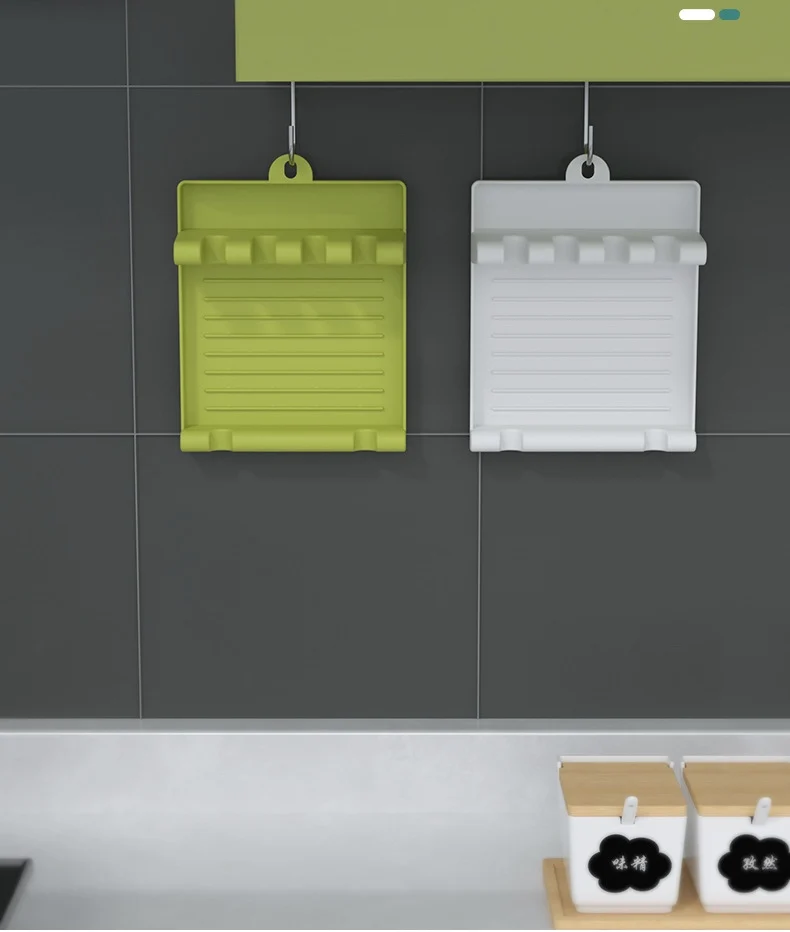 

Plastic Kitchen Spoon Holders Fork Spatula Rack Shelf Organizer Spoon Rest Chopsticks Holder Non-slip Spoons Pad Kitchen Bracket