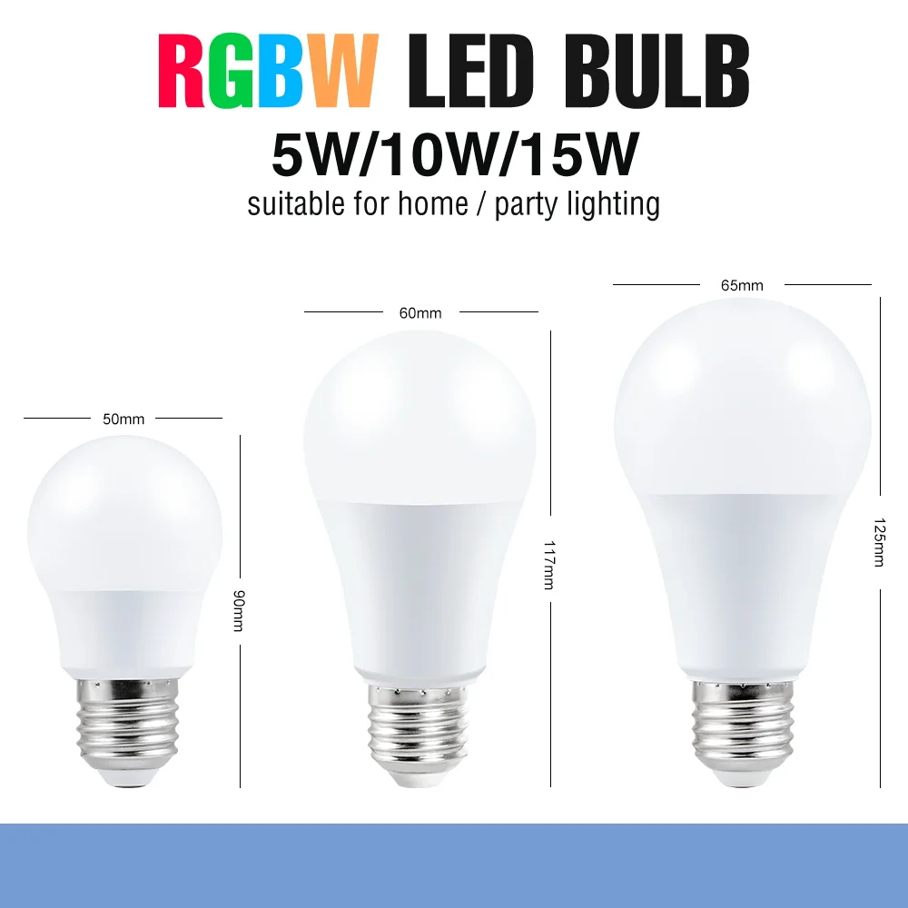 220V Led RGB Lamp E27 IR Remote Control Bulb 5W 10W 15W Light 110V Dimmable Color Dynamic Lighting Party Decor | Освещение