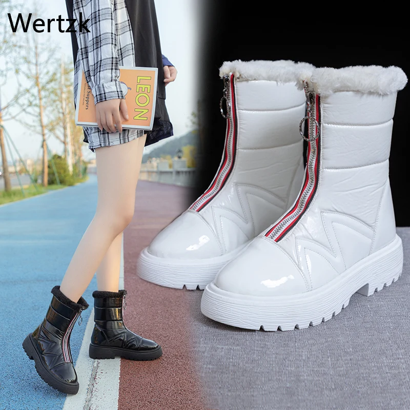 Зимние сапоги женские зимние Теплая обувь на пуху легкая одежда для девушек цвет