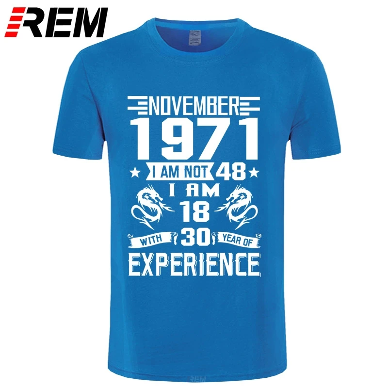 REM ноябрь 1971 года Мужская футболка с коротким рукавом принтом Повседневная мода