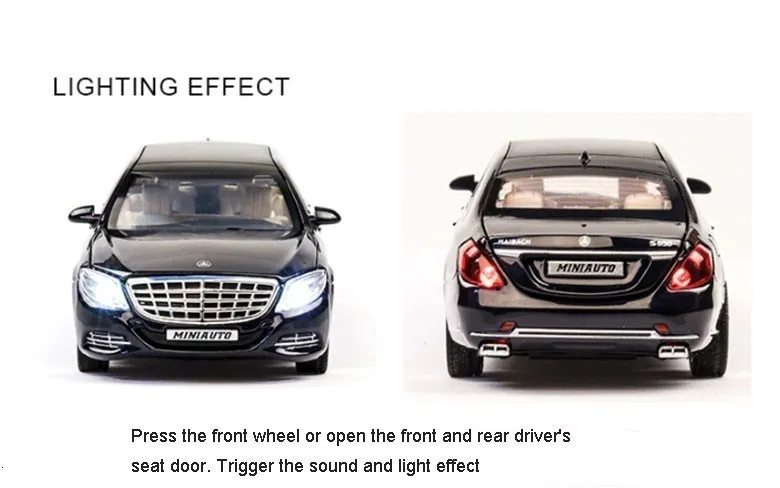 Литые под давлением модели автомобилей 1:32 Масштаб Maybach S650 сплав модели автомобилей моделирование Расширенная Серия Модель автомобиля детская игрушка украшение автомобиля