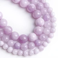 4 6 8 10 12mm natural purple jade stone loose beads suitable for jewelry diy accessories femen bracelet necklace earring amulet