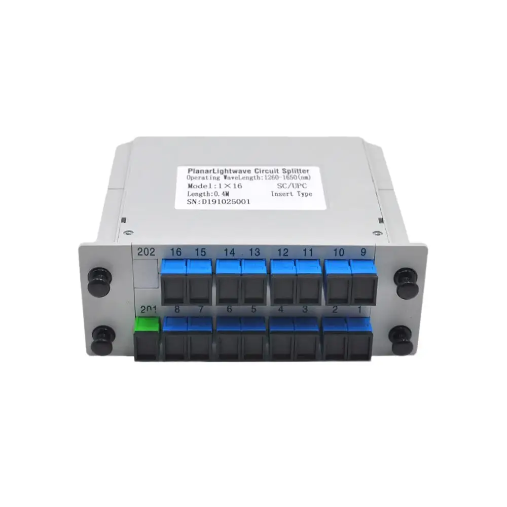 SC/UPC 1x16 волоконно оптический сплиттер коробка кассета вставочного типа ПЛК