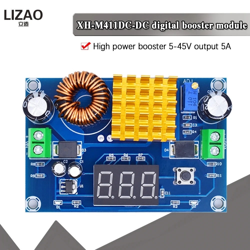 Повышающий Модуль цифрового вольтметра DC-DC плата преобразователя с регулировкой