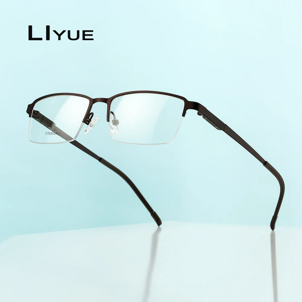 

man glasses frame optical EyeGlasses frames 2020 Square Half Metal Myopia Prescription Computer Transparent eye glass eyewear