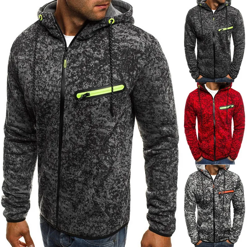 CYSINCOS Новая мужская Спортивная повседневная одежда на молнии модные жаккардовые