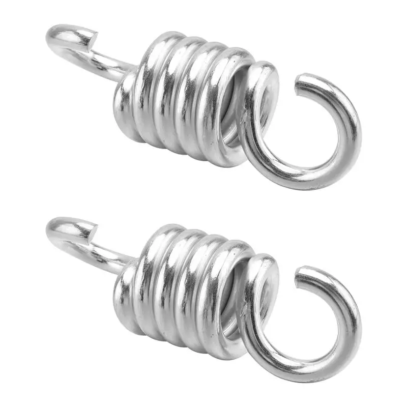 

2Pcs Hammock Chair Hanging Porch Swing Spring Heavy Duty Stainless Steel Hammock Swing Hardware Dual Swivel Hooks (6.7mm)