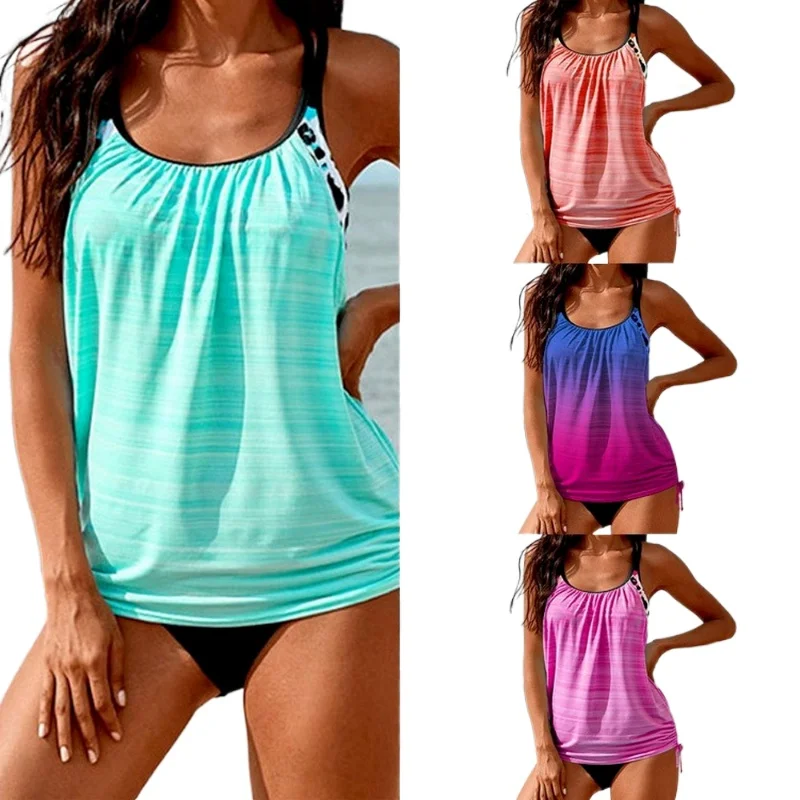 

Купальник раздельный, в европейском и американском стиле, однотонный, 2021