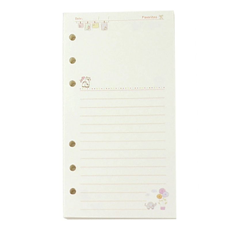 2 шт. A6 милые цветные дневники спиральные блокноты сменные листы канцелярские