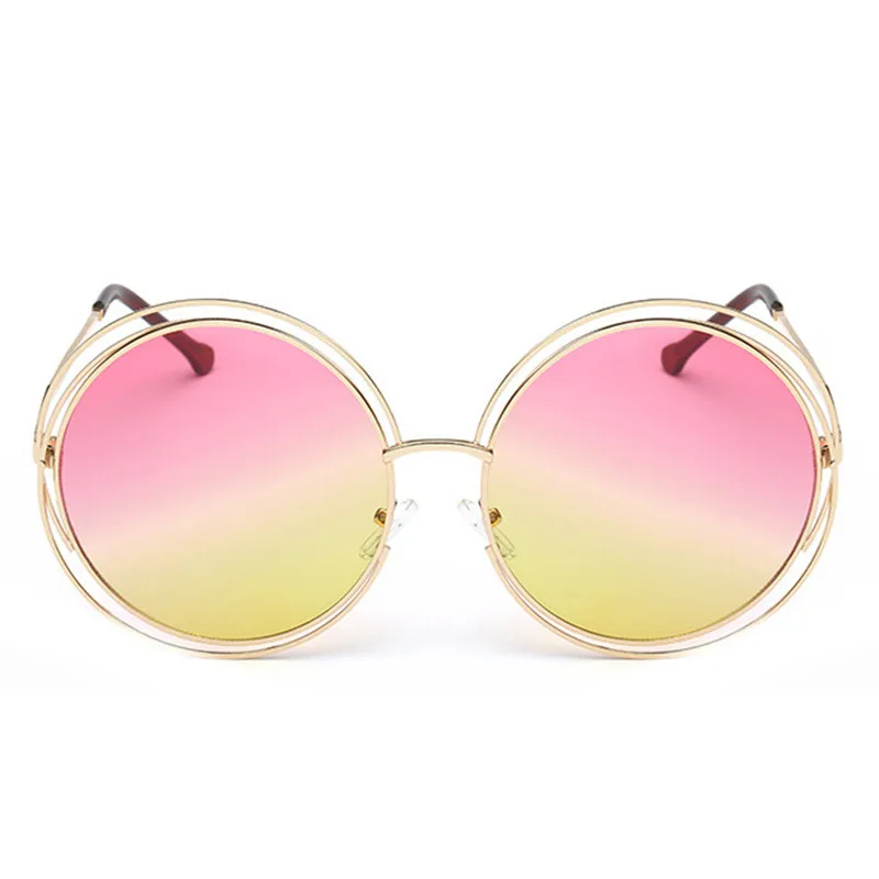 Круглые Солнцезащитные очки большого размера с линзами винтажные женские