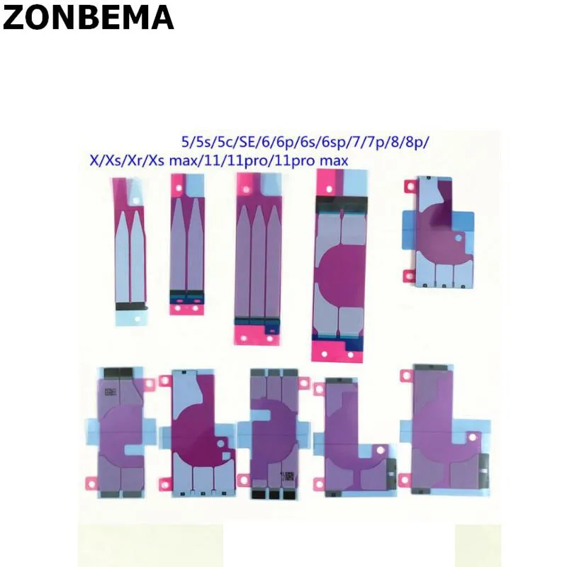 ZONBEMA 20 шт. наклейка на батарею для iPhone 5S 5C SE 6 6S 7 8 Plus X XR XS 11 Pro Max двойная лента