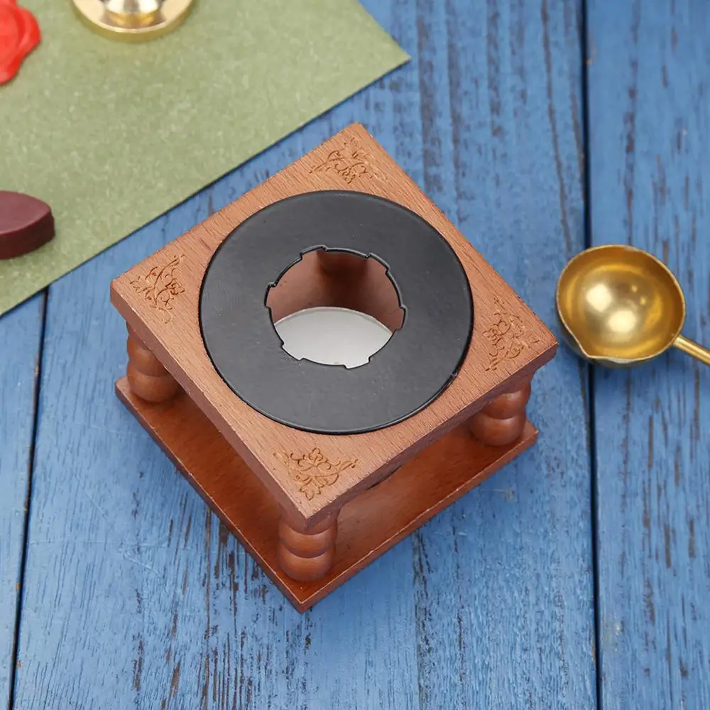 Ретро уплотнительная восковая печь плавильная кастрюля с деревянной ручкой