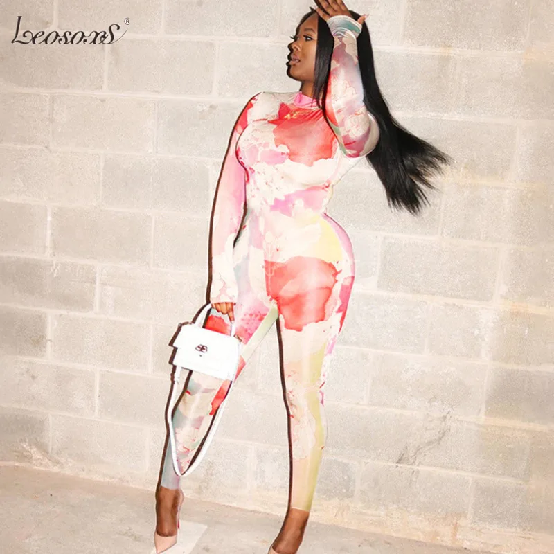 Женский спортивный комбинезон для фитнеса контрастный с высокой талией и