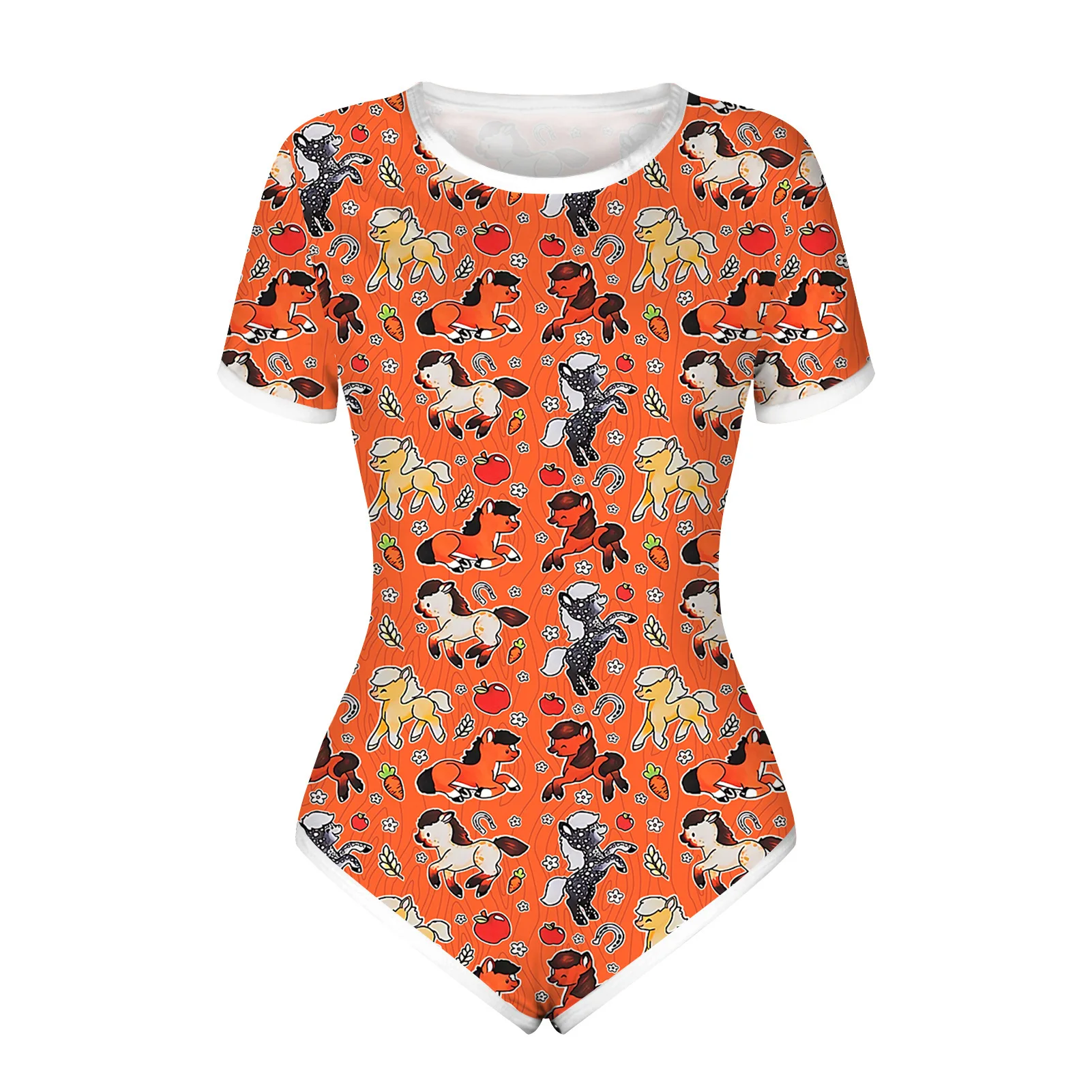 

2021 New Sexy Dinosaur Prints High Waist Bodysuits Rompers Women Jumpsuit Shorts Playsuit Dropshipping Fashion Clothes