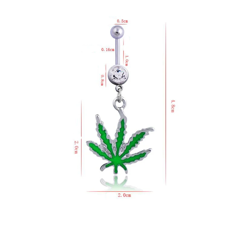 

Leaf Belly Navel Button Rings Body Piercing Beauty Accessories Belly Ring