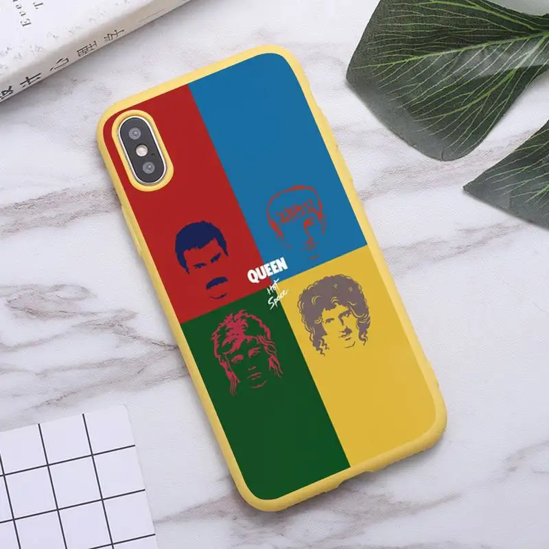 

Rock singer Freddie Mercury Queen Phone Case Candy Color for iPhone 6 7 8 11 12 s mini pro X XS XR MAX Plus