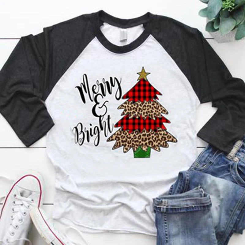 Hot Tee Plus Size Shirt Harajuku Top Cool Merry Christmas Women T-shirt Fall Autumn Womens Female Tshirt Tops | Женская одежда