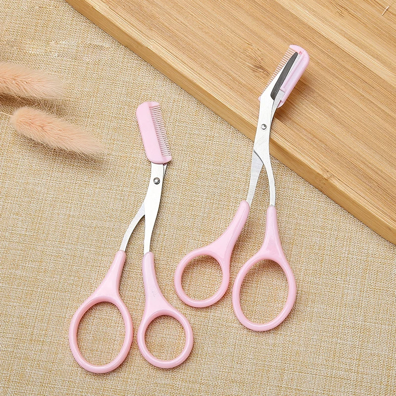 Ножницы для стрижки бровей с расческой ножницы ухода за волосами изогнутые