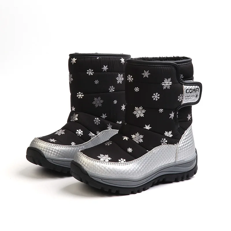 Новинка 2019 детские зимние ботинки для девочек зимняя обувь модная плюшевая