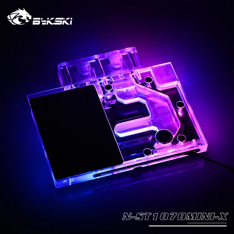 Водяной блок Bykski GPU для ZOTAC GeForce GTX 1070MINI графическая карта 12 в RGB или 5 В A Mobo AURA SYNC N