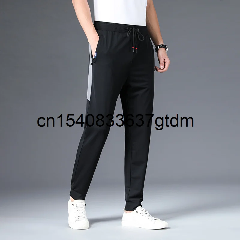 

Summer 2021 new men's fattening plus size fashionable casual knitted sports pants