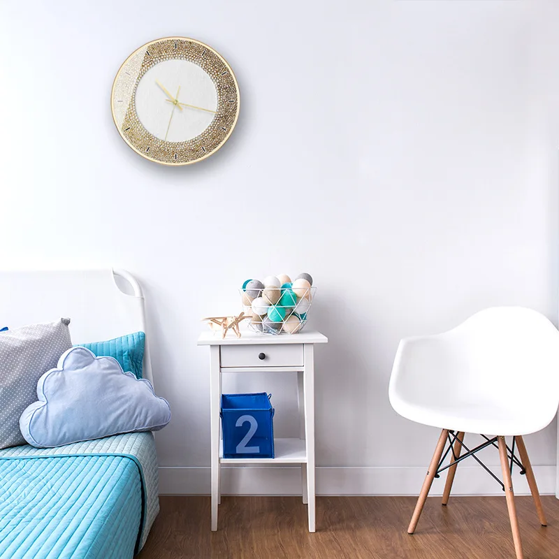 Часы настенные кварцевые золотистые арт современные с изображением Pow патруля