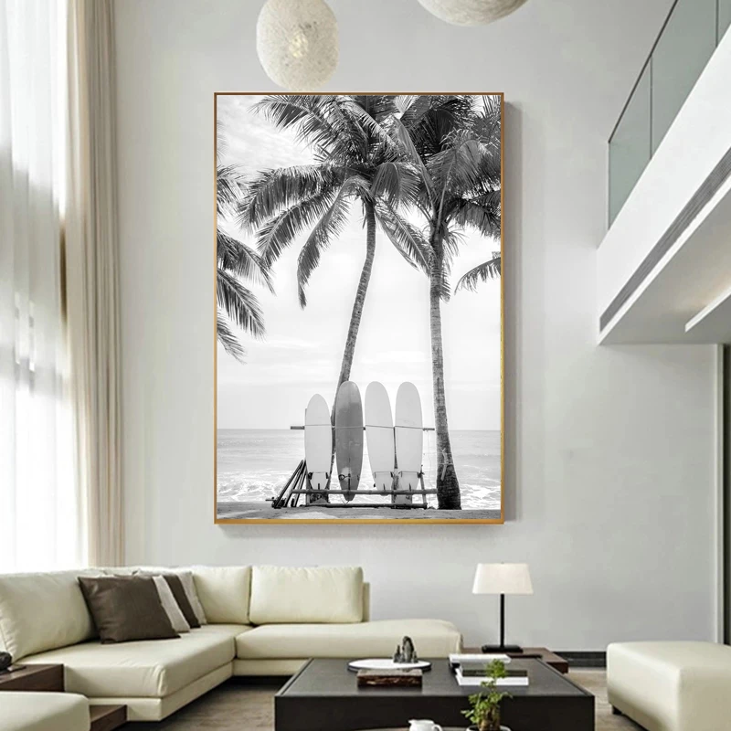 

Beach Coconut Tree Landscape Canvas Painting Canvas Wall Art Decor Posters and Prints Wall Pictures Living Room Home Decoration