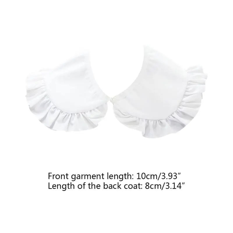 

Sweet Doll False Fake Collar Ruffles Trim Detachable Half Shirt For Womens