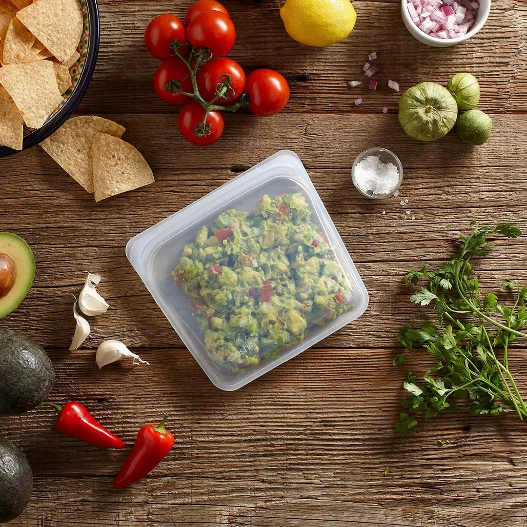 

3pcs Reusable Silicone Food Storage Seal Bag Leakproof Container Eco Friendly Sandwich Bag Non-Toxic Fresh Wrap Ziplock S/M/L