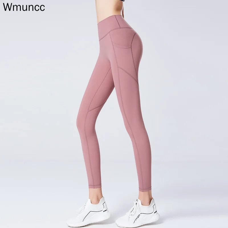 Wmuncc женские спортивные штаны для йоги леггинсы с карманами спортзала фитнеса