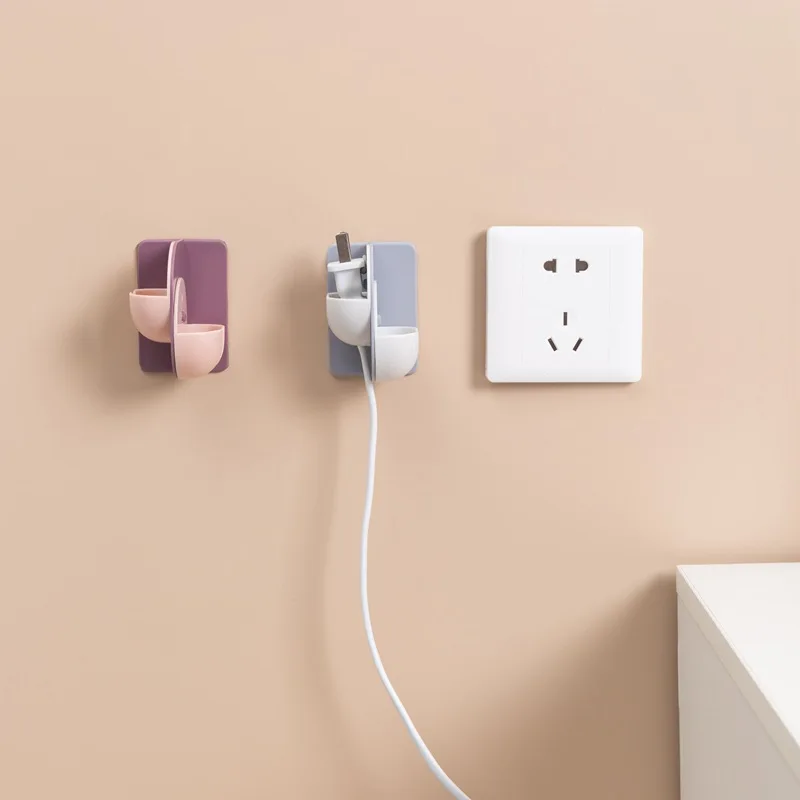 Настенный пластиковый штекер двойной крючок розетка самоклеящиеся Маленькие