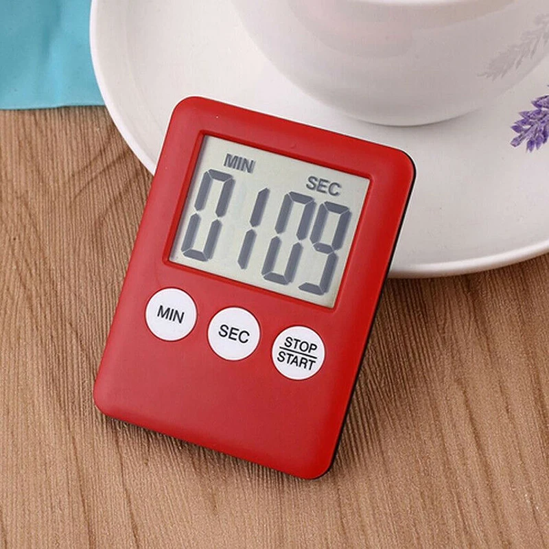 

Super Thin LCD Digital Screen Kitchen Timer Square Cooking Count Up Countdown Alarm Sleep Stopwatch Temporizador Clock dropship