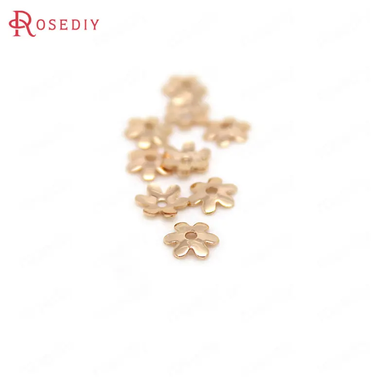 20 шт. латунные бусины с покрытием 24-каратным золотом 6 мм | Украшения и аксессуары