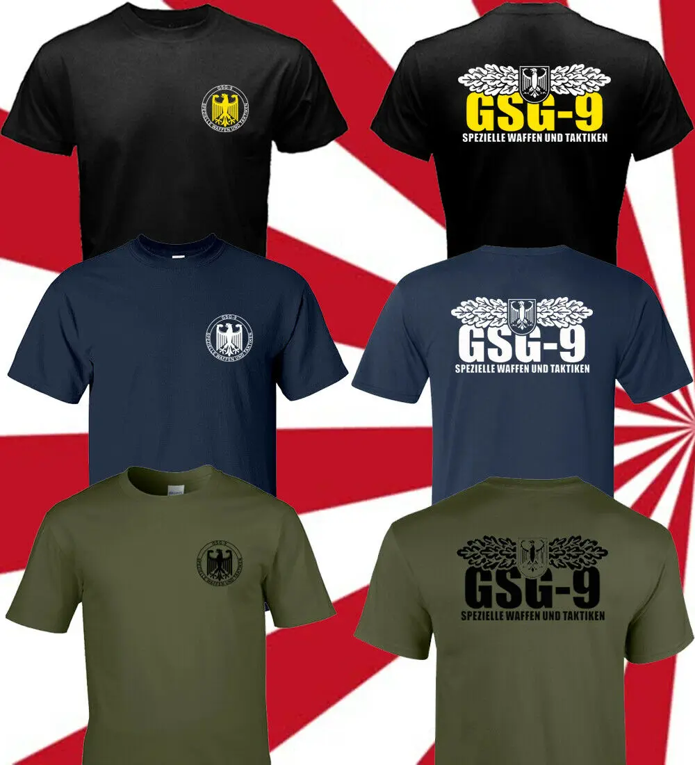 

GSG 9 Germany swat Counter Terrorism Special Operations Police Unit Men T-Shirt Short Casual harajuku shirt