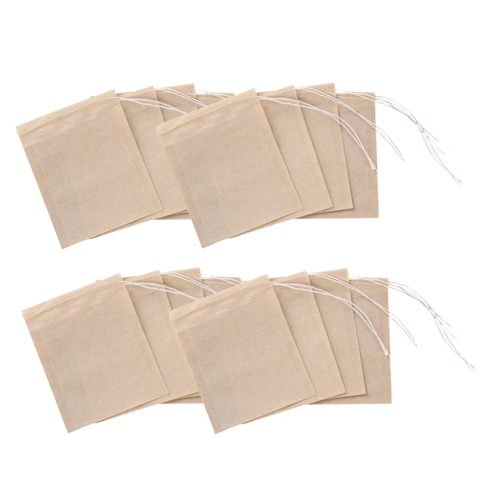 

300PCS Drawstring Tea Bag Empty Tea Pouch Filter Paper Bags for Loose Leaf Tea Powder Herbs Spice - 5x7cm