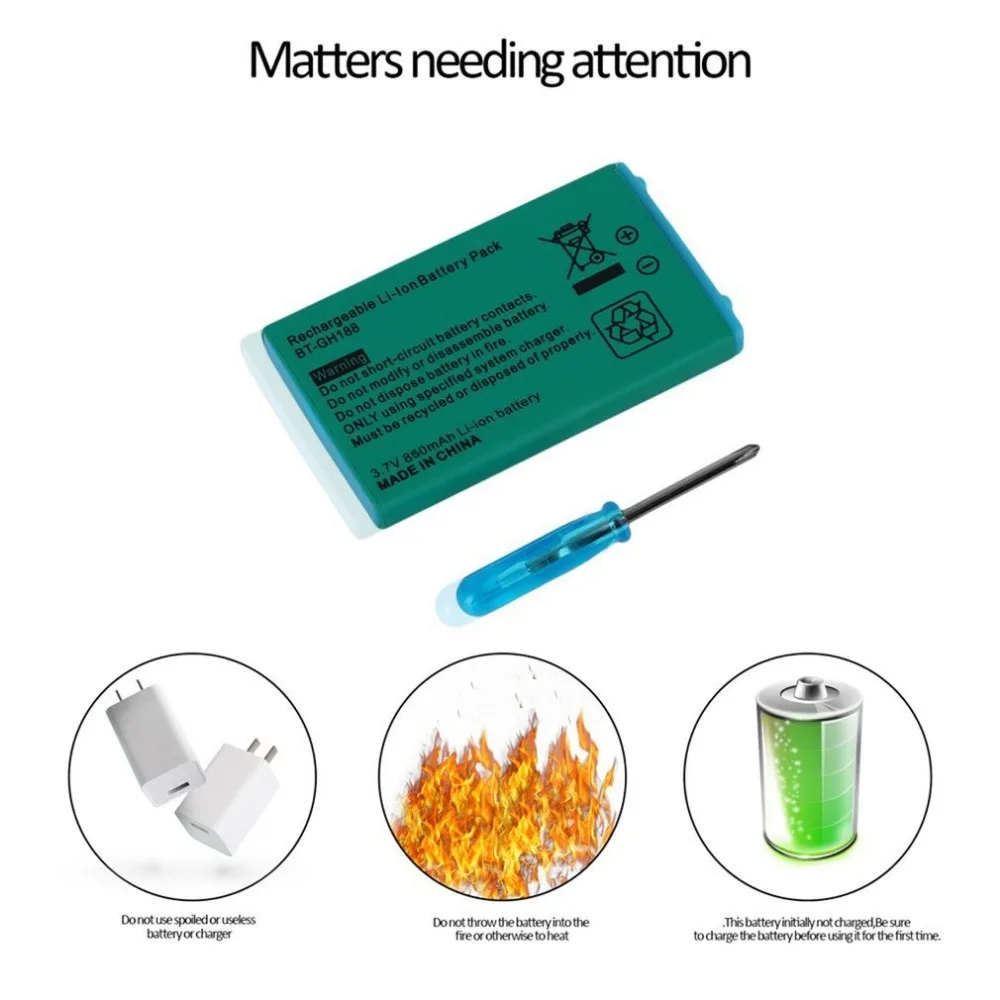 

3.7V 850 mAh Rechargeable Battery for Nintendo for Game Boy Advance SP Systems with Screwdriver li-ion polymer lithium battery