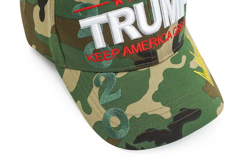 Высококачественная камуфляжная бейсбольная кепка Дональда Трампа, отличная бейсболка с 3D вышивкой, камуфляжная кепка Трампа