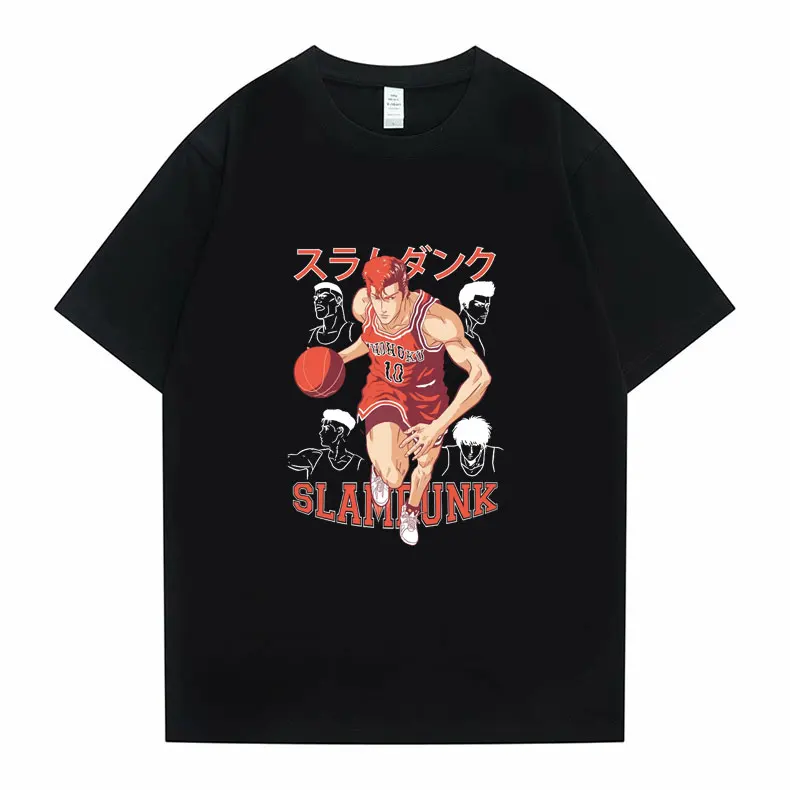 

Classic 90s Anime SLAM DUNK Hanamichi Sakuragi Printed T-shirt Men Women Fashion Casual Tshirt Unisex Pure Cotton T Shirts Tops