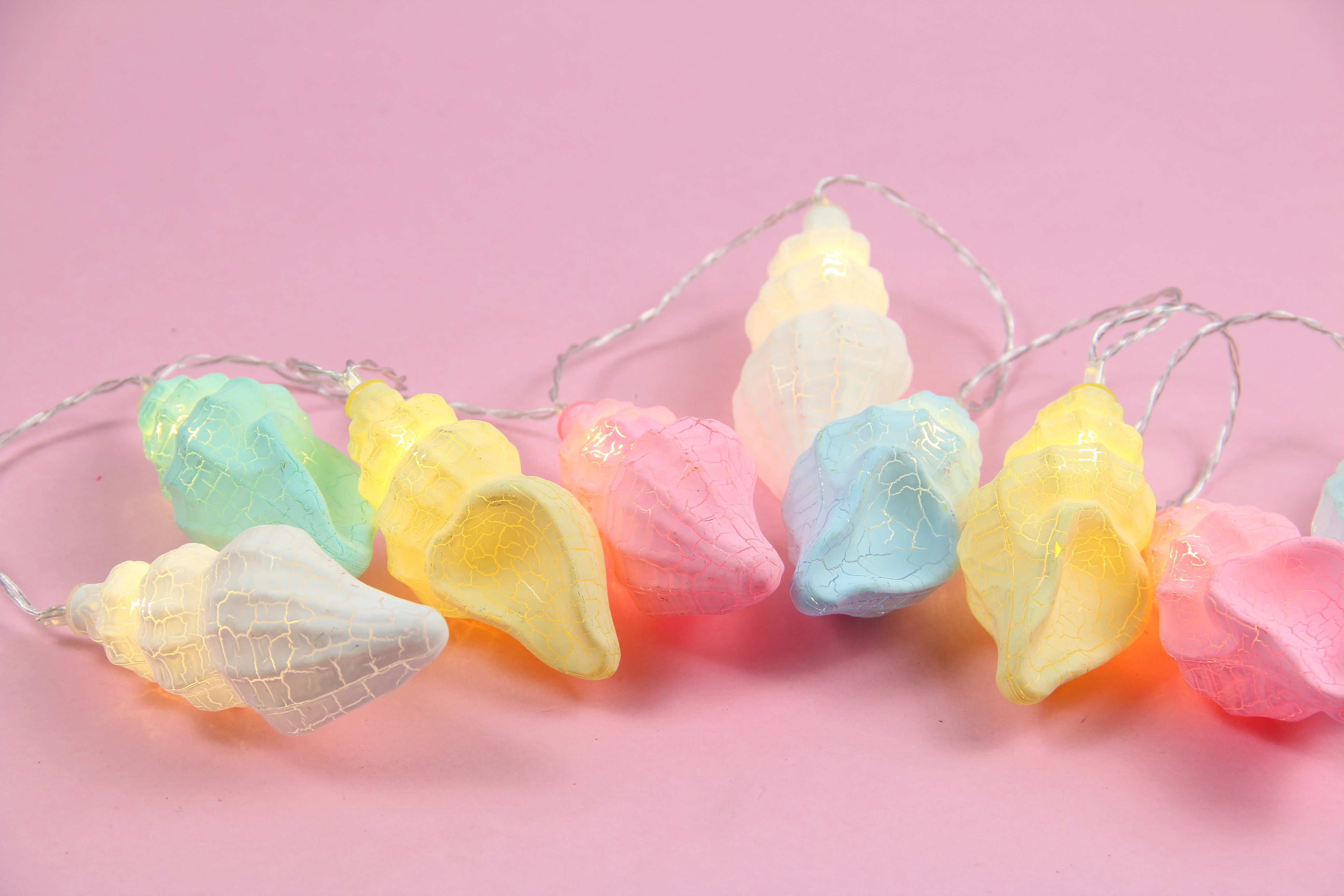 Многоцветный раковины праздничное декоративное освещение led Солнечный свет