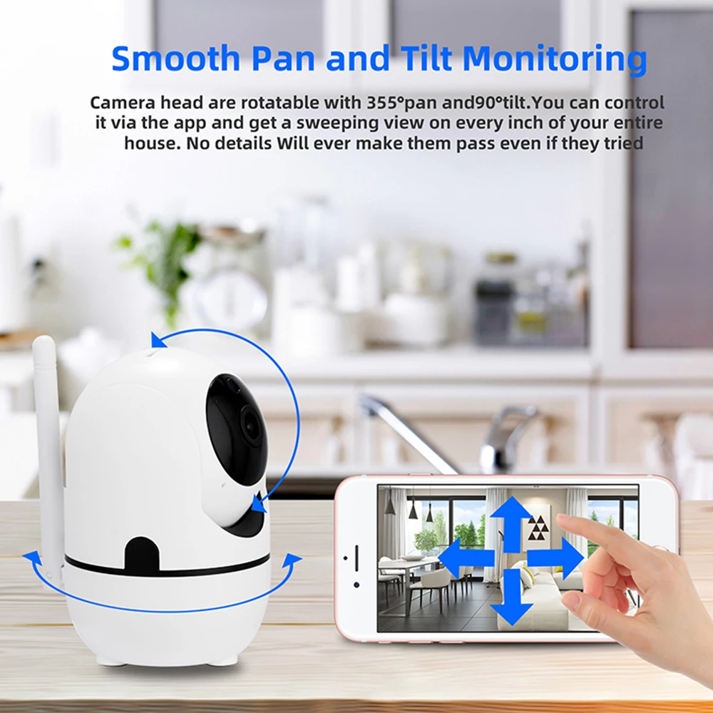 Baby Monitor WiFi Cry Alarm IP Camera Video Nanny Cam Wireless video Surveillance CCTV 2MP YCC365 | Безопасность и защита