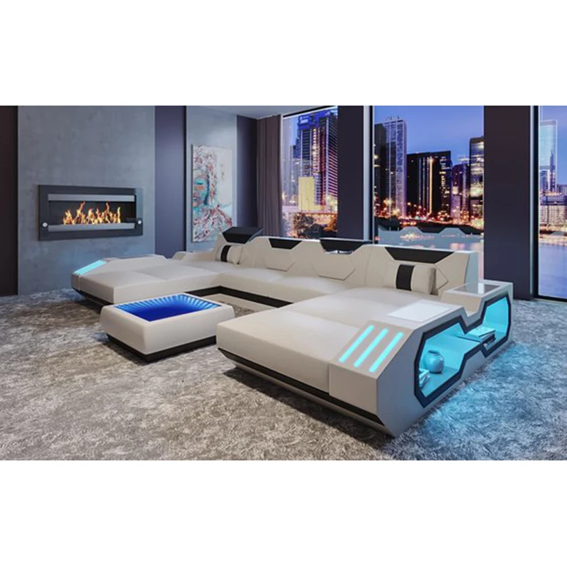 Диван для гостиной в современном стиле прочная мебель кожаный диван|Диваны