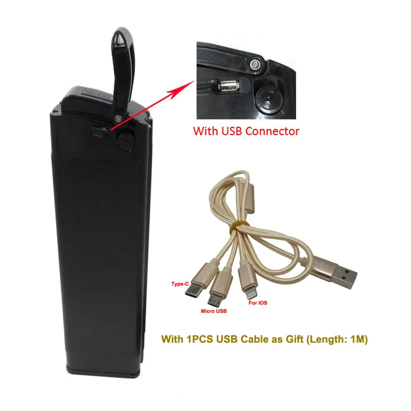 Батарея для велосипеда серебристая 36 В 17 а/ч 1000 Вт литиевая батарея akku 25 А/ч samsung 3500