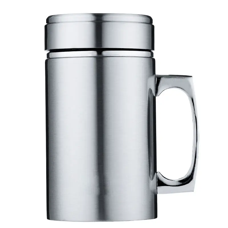

Термокружка Из Нержавеющей Стали для мужчин и женщин, Офисная чайная чашка с ручкой и кружкой, чайник, изолированная чашка, термос, Изолиров...