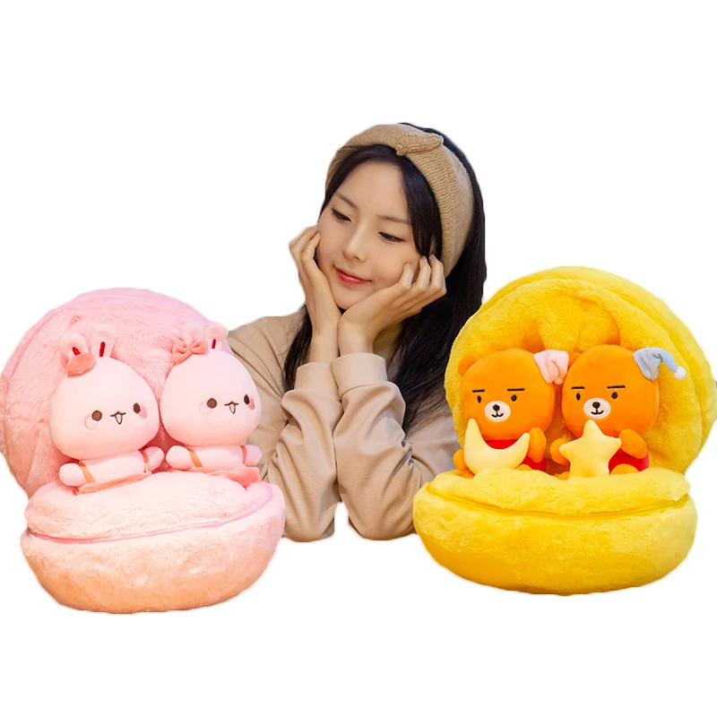 Милые животные пудинг плюшевые игрушки круглые шарики кролик плюшевый мишка