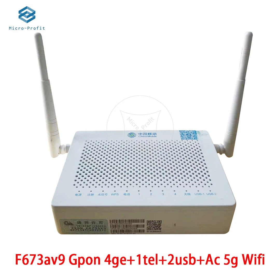 5 шт. ONU б/у F673a V9 Dual Band 4ge + 1tel 2usb Ac 5g Wifi Ont Gpon Волоконно оптический модем сетевой