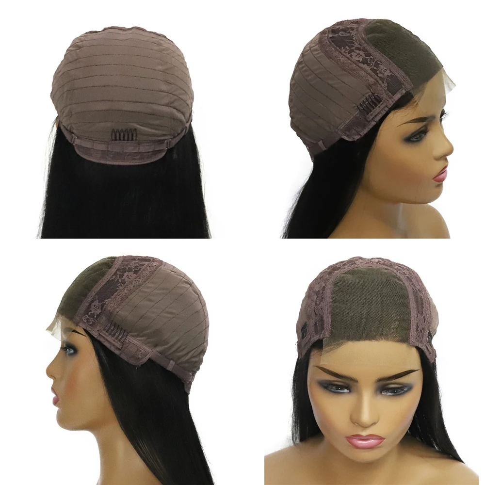 Парик BESFOR на сетке 4 × спереди человеческие волосы 150% плотность Реалистичная