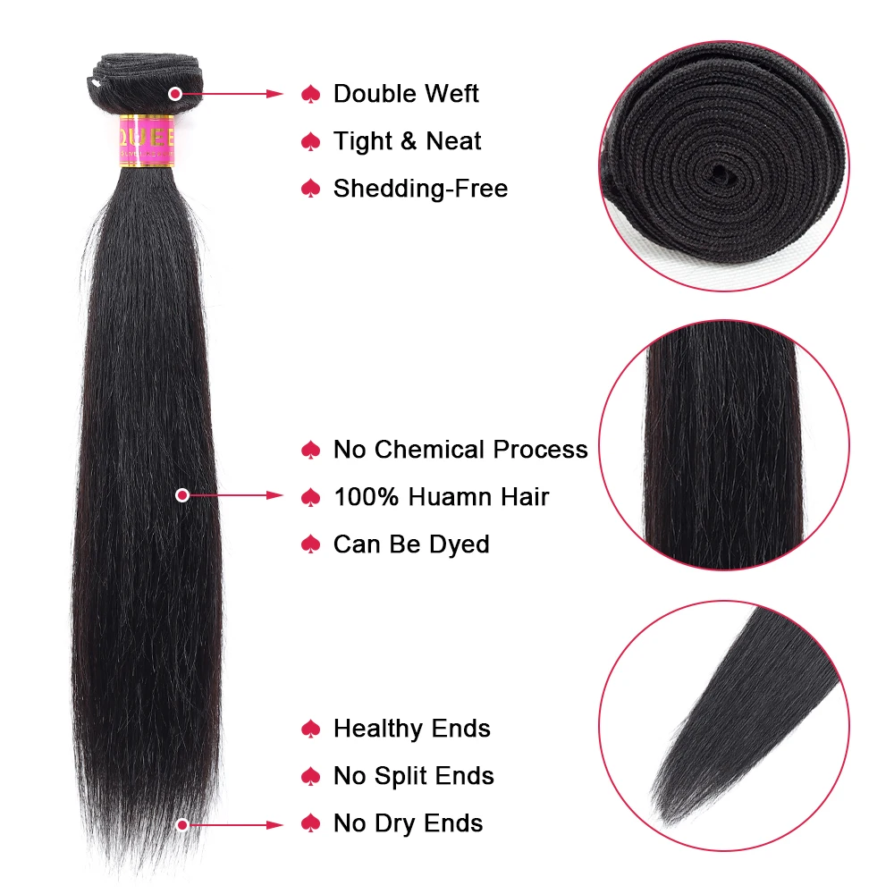 Queen hair продукты перуанский прямые волосы пучки Реми человеческие волосы ткать 1/3/4 Связки можно купить с закрытием
