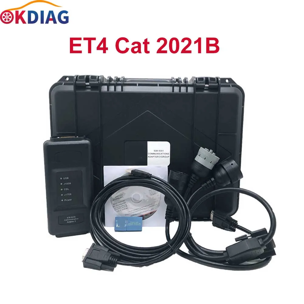 2021B CAT ET4 USB Version Truck Diagnostic Tool Testing Scanner Tool  ET4 Communication Adapter Multi-function