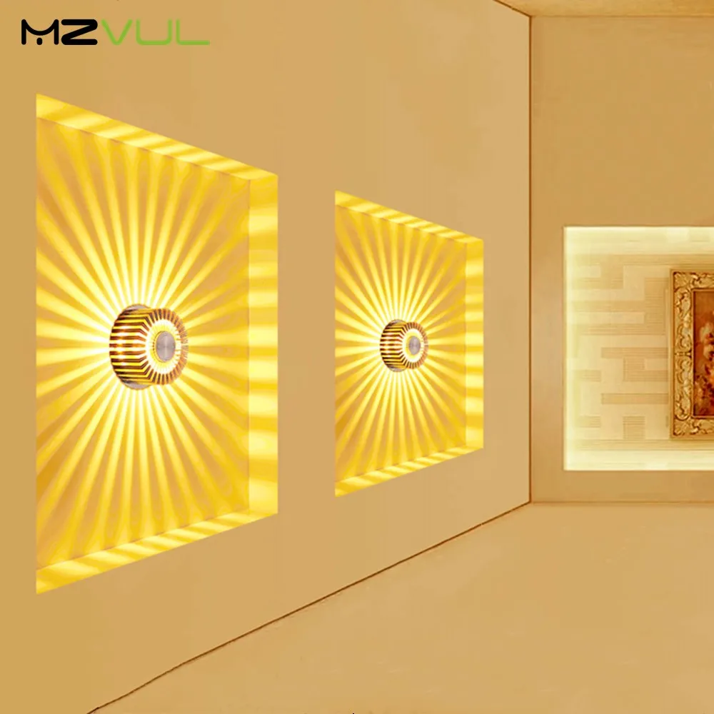 Современная алюминиевая светодиодная настенная лампа красный/зеленый/синий